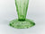 Green Uranium Glass, Elegant Tall Fluted Vase, Slim Shape