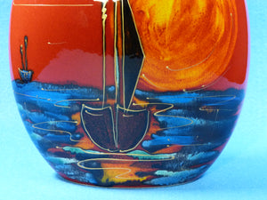 Anita Harris Vase, "Eventide" Purse Vase