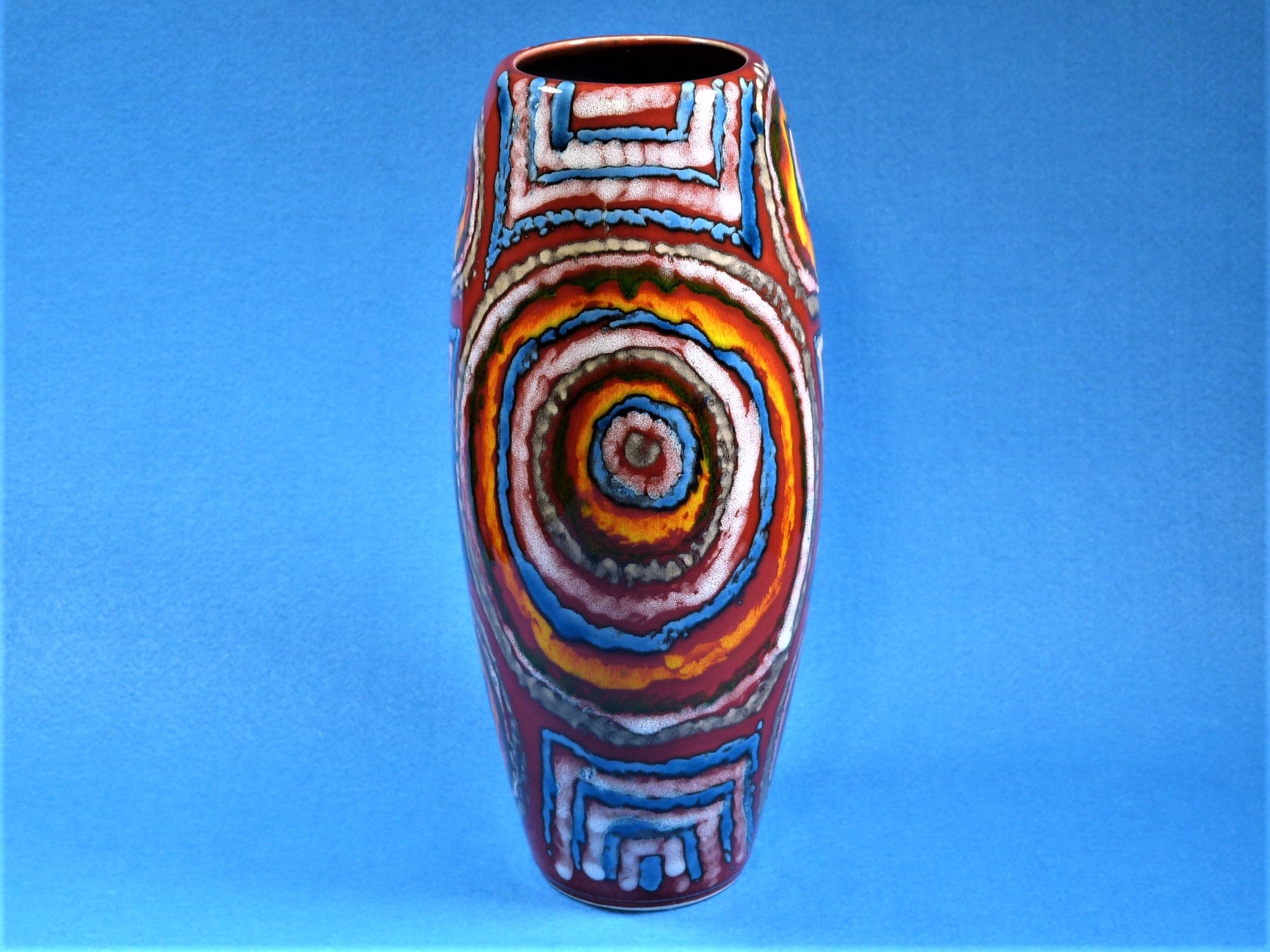 Anita Harris "Labyrinth" Vase, Impressive Tall Vase, Hand Painted