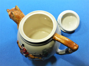 Fox and Hounds Hunting Scene Teapot, Portland Pottery