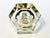 Vintage Glass Ink Bottle, Office Accessory, Heavy Glass Inkwell