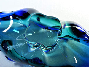 Josef Hospodka Glass Bowl, Chribska Glass, Lip Bowl