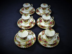 Vintage Royal Albert Old Country Roses Coffee Set, Made in England