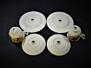 Vintage Royal Albert Old Country Roses Coffee Set, Made in England