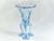 Art Deco Rocket Vase, 1930's Czech Blue Glass Vase, Vintage Pressed Glass