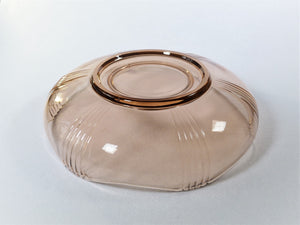 Art Deco Float Bowl, Josef Inwald Pink Glass Fish Float Bowl