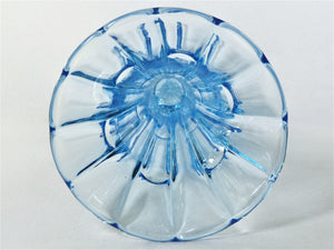 Art Deco Blue Glass 'Rocket' Vase, 1930's, Czech Glass