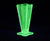 Uranium Glass Vase, Small Art Deco Vase, Glows Beautifully
