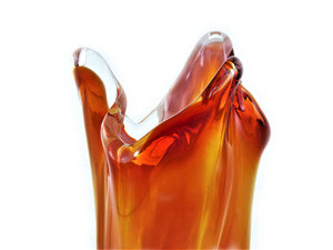 Vintage West German Vase, Mid-Century Glass Vase, Elegant Shape