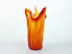 Vintage West German Vase, Mid-Century Glass Vase, Elegant Shape