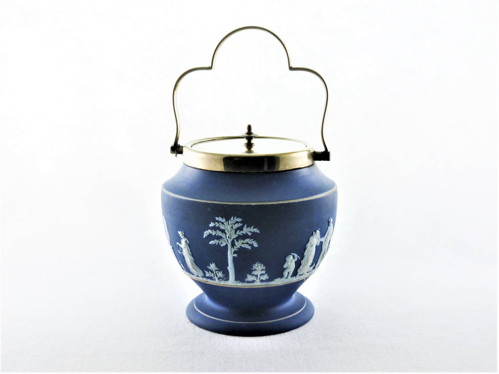 Wedgwood Jasperware Biscuit Barrel, 1881, Very Attractive