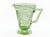 Art Deco Green Glass Jug, Pressed Glass Pitcher,  Attractive Colour