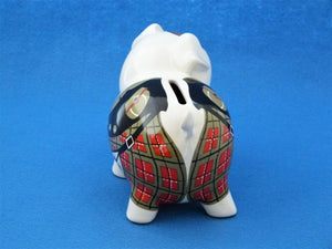 Money Box Kilted Pig, Fun China Pig, Sadler England Money Bank