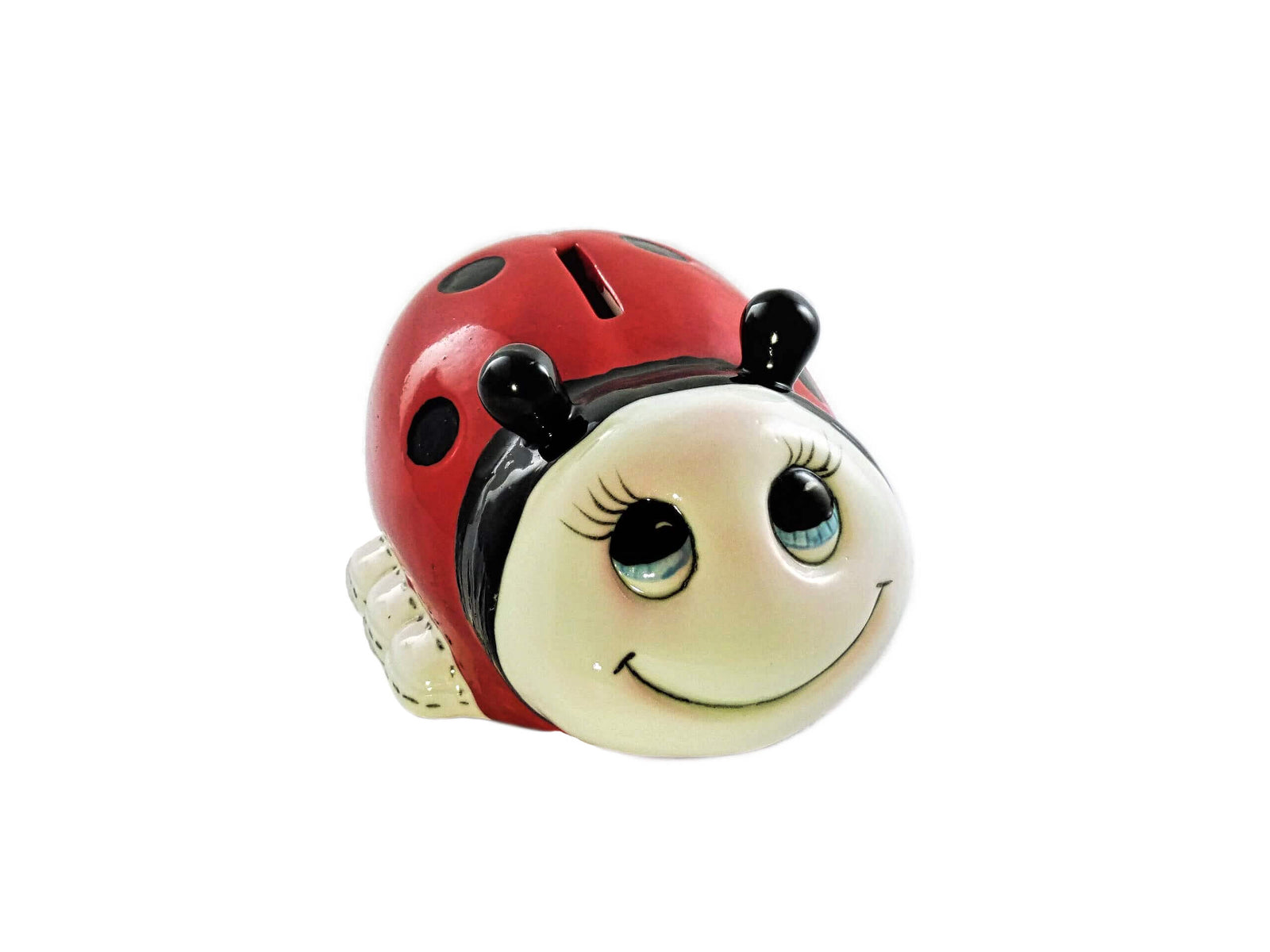 Ladybird Money Box,  Fun Shape, Nursery China, Money Bank