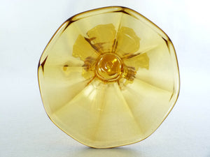 Magnificent Libochovice Amber Glass Vase, Czech Art Deco Figural Glass Vase