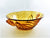 Art Deco Amber Glass Bowl, Clear Amber Glass Serving Bowl, 1940's Pressed Glass