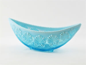 Blue Glass Bowl, Davidson Pearline Glass, "War of The Roses"