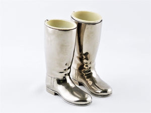 Silver-Plated Spirit Measures, Boot Shaped, Vintage Bar Ware