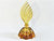 Amber Glass Perfume Bottle, Art Deco Style, Beautiful Gift