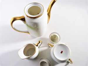 Japanese Kutani Eggshell Porcelain Tea Set, Delicate and Beautiful
