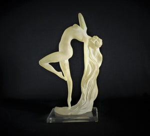 Art Deco Style Frosted Resin Figurine, W. Anina, Stunning