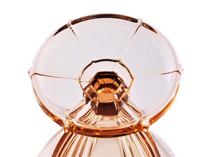 Art Deco Pink Glass Vase, Stolzle, Hermanova Hut Factory