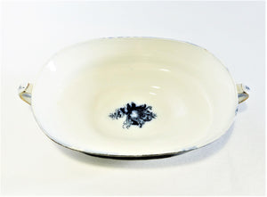 Wedgwood "Clytie" Casserole Dish, Flow Blue, Early 20th C, Attractive Pattern