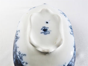 Wedgwood "Clytie" Casserole Dish, Flow Blue, Early 20th C, Attractive Pattern
