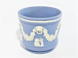 Wedgwood Jasperware Planter, Blue Jardiniere, Small Plant Pot