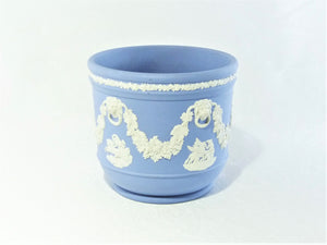 Wedgwood Jasperware Planter, Blue Jardiniere, Small Plant Pot