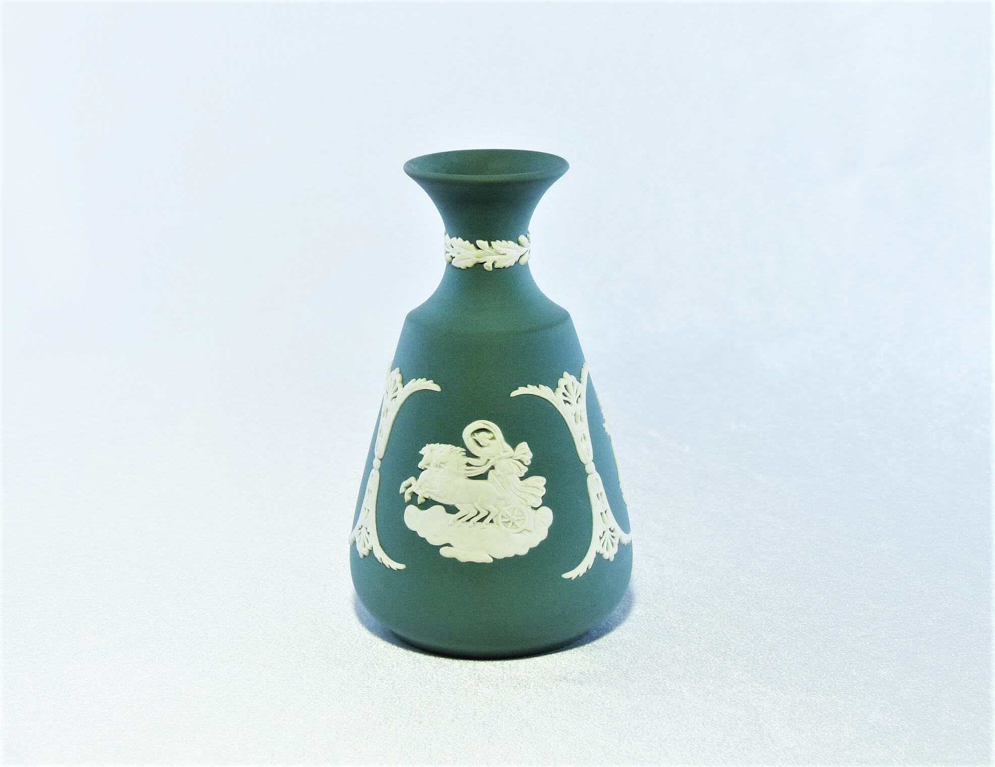 Teal Wedgwood Jasperware Vase, Gorgeous Colour, Small Vase