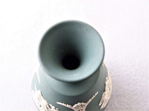 Teal Wedgwood Jasperware Vase, Gorgeous Colour, Small Vase