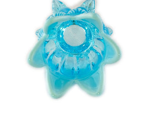 Victorian Blue Spill Vase, Davidson Pearline Glass, "Lady Caroline"