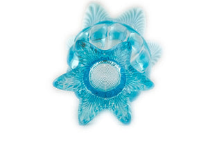 Victorian Blue Spill Vase, Davidson Pearline Glass, "Lady Caroline"
