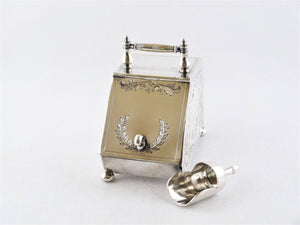 Vintage Silver-Plated Sugar Scuttle with Scoop, Pretty Table Item