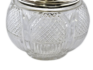 Clear Cut Glass Biscuit Barrel, Very Attractive