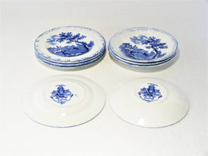 Antique Ridgways Children's Blue and White Tea Set, "Humphrey's Clock"