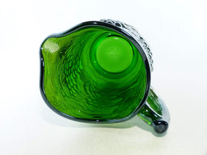 Carnival Glass Water Set, Imperial Glass Company, Grape Pattern, Iridescent Green