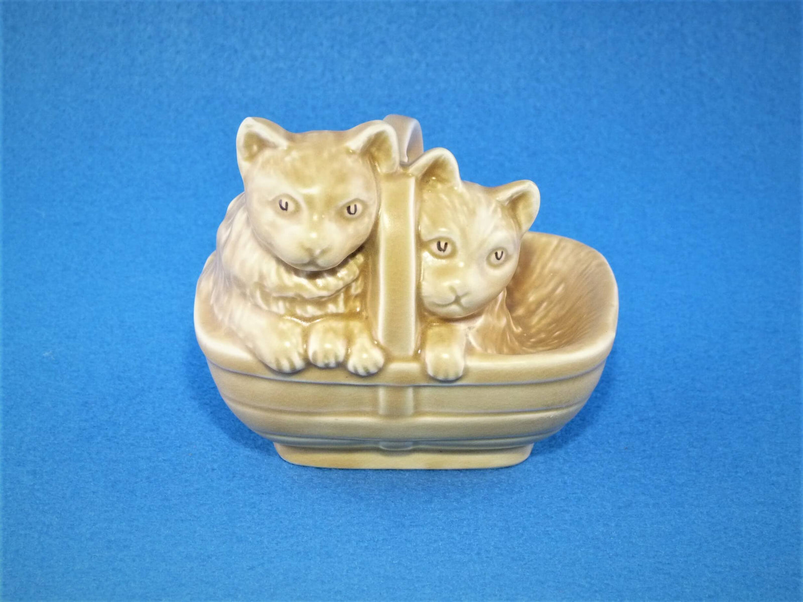 SylvaC Cats in a Basket, Cheeky Cute Figurine, No 1296