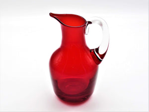 Whitefriars Ruby Glass Jug, Small Vintage Creamer, Cute Jug