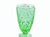Art Deco Green Glass Vase, Attractive Crown Crystal Flower Vase