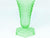 Art Deco Frosted Green Glass Vase, Davidson 'Chevron' Vase, 1940's