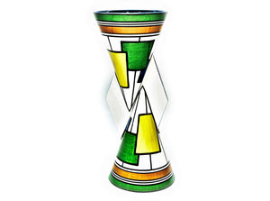 Wedgwood Clarice Cliff 'Circles & Squares' Yo-Yo Vase, Ltd Edition 3999