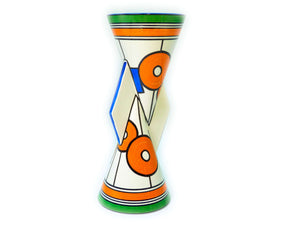 Wedgwood Clarice Cliff 'Circles & Squares' Yo-Yo Vase, Ltd Edition 3999