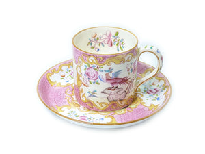 Antique Minton Demitasse Cup and Saucer, 'Cockatrice' Pattern, 1873-1912