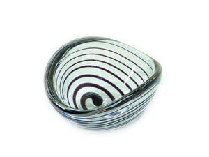 Kosta Bowl, Vicke Lindstrand, Mid Century Purple Spiral