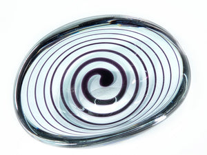 Kosta Bowl, Vicke Lindstrand, Mid Century Purple Spiral
