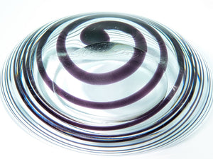 Kosta Bowl, Vicke Lindstrand, Mid Century Purple Spiral