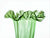 Green Glass Ruffled Top Vase, Tall and Elegant, Super Flower Vase