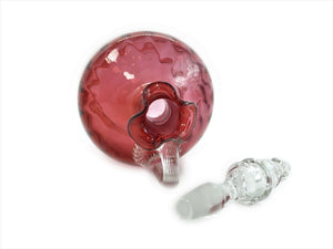 Cranberry Glass Decanter, Victorian, Beautiful Colour